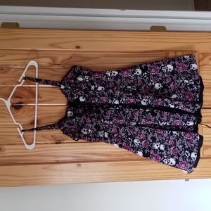 Purple rose with skull dress